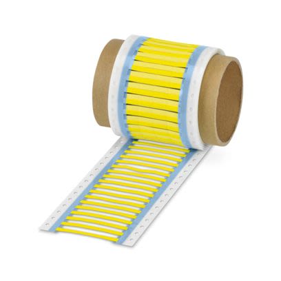 Phoenix Contact WMS Slide On Cable Marker, Yellow, Pre-printed "Unlabeled", 0.8 → 2.4mm Cable, for Control [0800412]; 483-927