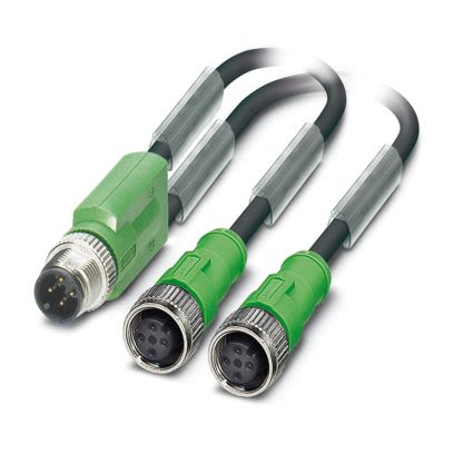 Phoenix Contact Straight Male M12 to Straight Female M12 Sensor Actuator Cable, 300mm [1077271]; 484-038