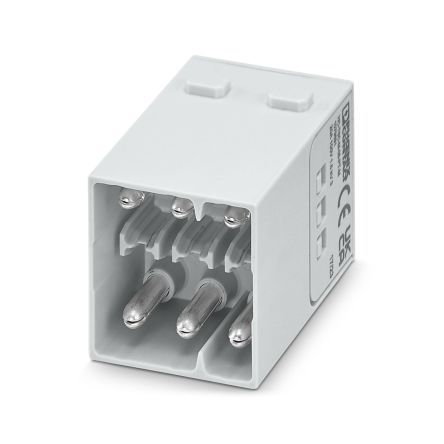 Phoenix Contact Heavy Duty Power Connector Insert, 20A, PIN, HC-M-TSC Series, 6 Contacts [1079591]; 484-040