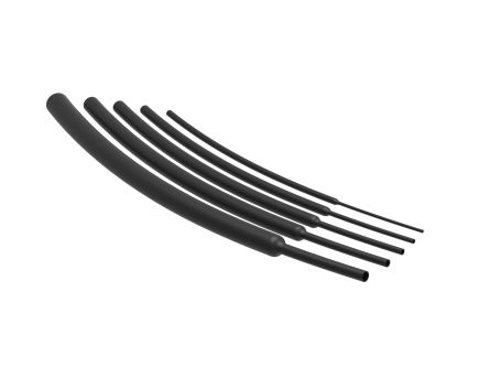 TE Connectivity Heat Shrink Tubing, Black 12.7mm Sleeve Dia. x 1.2m Length 8.40 Ratio, RNF-100 Series [RNF-100-1/2-0-STK]; 487-204