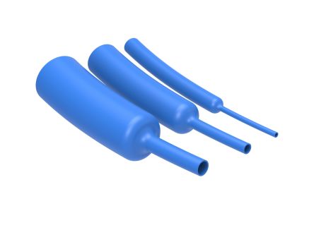 TE Connectivity Adhesive Lined Heat Shrink Tubing, Blue 3mm Sleeve Dia. x 1.2m Length 0.125 Ratio, RNF-3000 Series [RNF-3000-3/1-6-SP]; 487-293