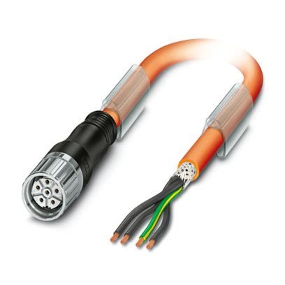 Phoenix Contact KSF PSLC11Y-J 4 x 2.5 + 2x 1.5 mm² 6 Core Power Cable, Orange Thermoplastic Polyurethane TPU, 10m [1620398]; 487-396