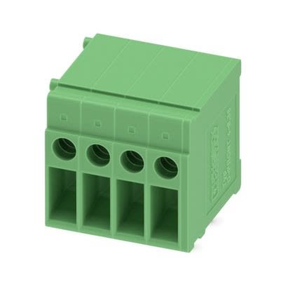 Phoenix Contact FRONT Series PCB Terminal Block, 4-Contact, 6.35mm Pitch, Wave Soldering, 1-Row, Screw-In Termination [1703306]; 487-528