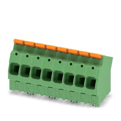 Phoenix Contact LPTA Series PCB Terminal Block, 8-Contact, 10mm Pitch, Wave Soldering, 1-Row, Push In Termination [1333827]; 487-607