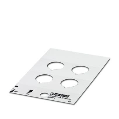 Phoenix Contact US-EML White on White Cable Labels, 10 mm Length, 45 mm Width, 47.5mm Label Length, 46mm Label Width [0803878]; 487-639
