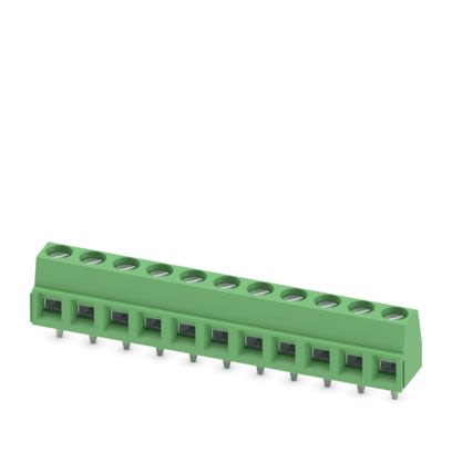 Phoenix Contact 5, MKDSN 1 Series PCB Terminal Block, 11-Contact, 5mm Pitch, Wave Soldering, 1-Row, Screw Termination [1729102]; 487-673