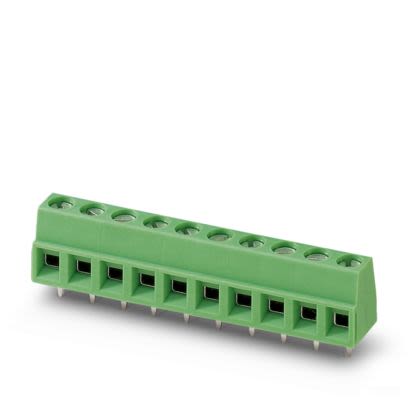 Phoenix Contact MKDSN Series PCB Terminal Block, 16-Contact, 5mm Pitch, Wave Soldering, 1-Row, Screw Termination [1729267]; 487-675