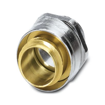 Phoenix Contact Brass Nickel Plated Brass Cable Gland, M25 Thread, 23mm max., IP40 [3241034]; 487-759