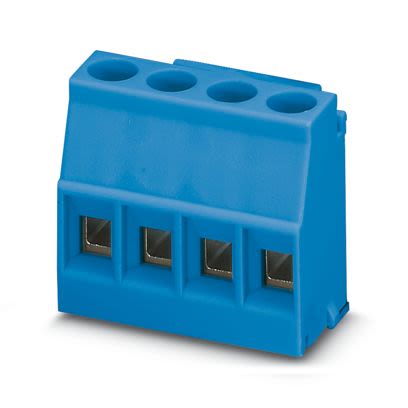 Phoenix Contact MKDSO Series PCB Terminal Block, 4-Contact, 5mm Pitch, Wave Soldering, 1-Row, Plug In, Screw Termination [2908032]; 487-789