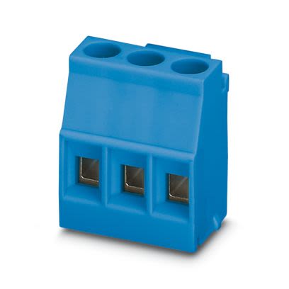 Phoenix Contact MKDSO Series PCB Terminal Block, 3-Contact, 5mm Pitch, Wave Soldering, 1-Row, Plug In, Screw Termination [2695947]; 487-825