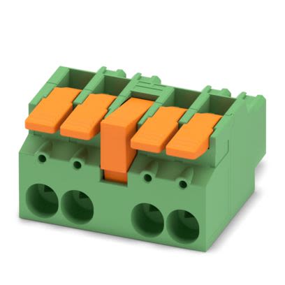 Phoenix Contact PCB Terminal Block, 4-Contact, 10.16mm Pitch, Push-In, 1-Row, Push In Termination [1716834]; 487-907