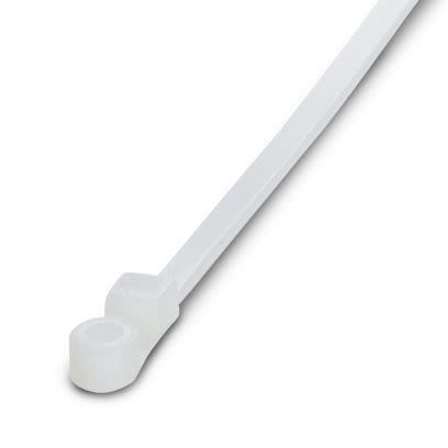 Phoenix Contact Cable Ties, Internal Teeth, 200mm x 4.8 mm, Clear Polyamide, Pk-100 [3240720]; 487-966