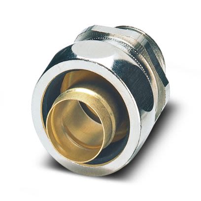Phoenix Contact WP-G Series Silver Nickel Plated Brass Cable Gland, M10 Thread, 6mm min., 10mm max., IP65 [3241058]; 487-969