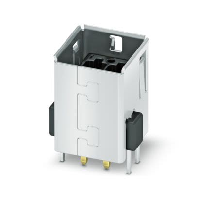 Phoenix Contact DMCV Series Wave Soldering Mount PCB Header, 2 Contact(s), 2.54 mm Pitch, Shrouded [1150824]; 488-048