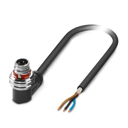 Phoenix Contact Right Angle Male 3 way M12 to Sensor Actuator Cable, 5m [1476798]; 488-235