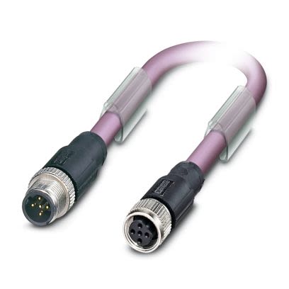 Phoenix Contact SAC Bus Cable, 2 Cores, 0.25 mm², Bus, 7m, Red lilac Polyurethane PUR Sheath, 24 [1511433]; 488-240