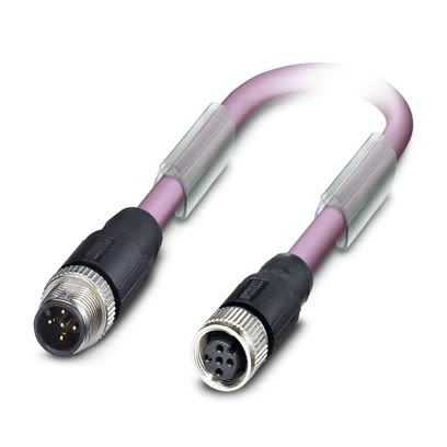 Phoenix Contact SAC Bus Cable, 5 Cores, 0.25 mm², Bus, 8m, Red lilac Polyurethane PUR Sheath, 24 [1514333]; 488-241