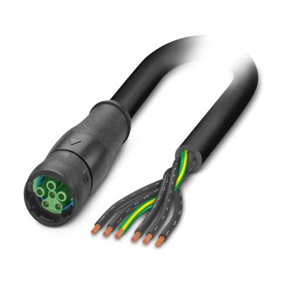 Phoenix Contact SAC 2.5 mm² 6 Core Power Cable, Black Polyurethane PUR, 3m [1514499]; 488-243
