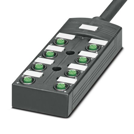Phoenix Contact SACB Series Distribution Unit, M12, 10m cable, 5 way, 8 port [1517071]; 488-247