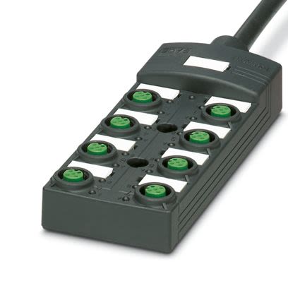 Phoenix Contact SACB Series Distribution Unit, M12, 2m cable, 4 way, 8 port [1426506]; 488-269
