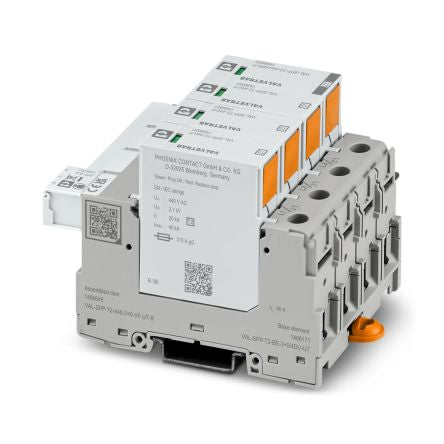 Phoenix Contact, VAL-SPP Surge Arrester 440 V dc Maximum Voltage Rating 40kA Maximum Surge Current Type 2 Arrester [1466646]; 488-281