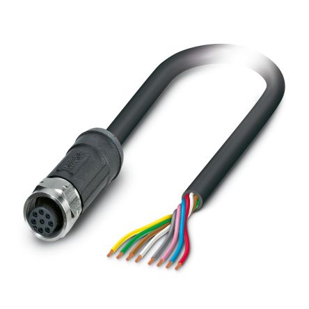 Phoenix Contact Free Ends to Straight Female 8 way M12 Sensor Actuator Cable, 20m [1423789]; 488-308