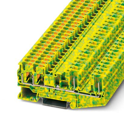 Phoenix Contact 1-Way PT 4-QUATTRO-PE Earth Terminal Block, 0.2 → 6mm², 24 → 10 AWG Wire, Push In, [3211999]; 488-329