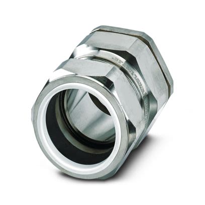 Phoenix Contact G-ESSWU Series Brass Nickel Plated Brass Cable Gland, M63 Thread, 65.9mm min., 54.6mm max., IP66, IP67, [1411102]; 488-397