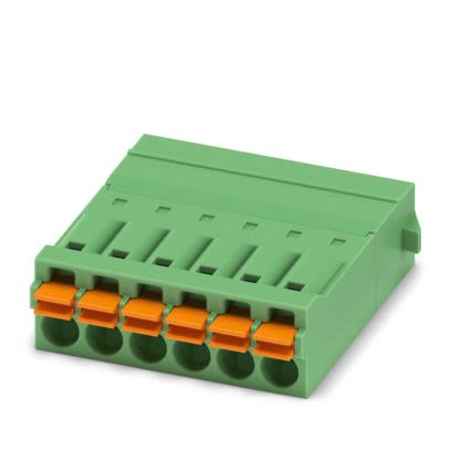 Phoenix Contact IFMC 1 Series PCB Connector, 6-Contact, 3.5mm Pitch, Snap-In, 1-Row, Push In Spring Termination [1844141]; 489-005