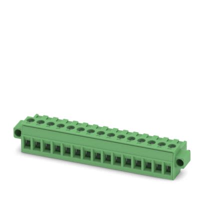 Phoenix Contact MSTBT Series PCB Connector, 15-Contact, 5.08mm Pitch, Screw, 1-Row, Screw Termination [1805424]; 489-044