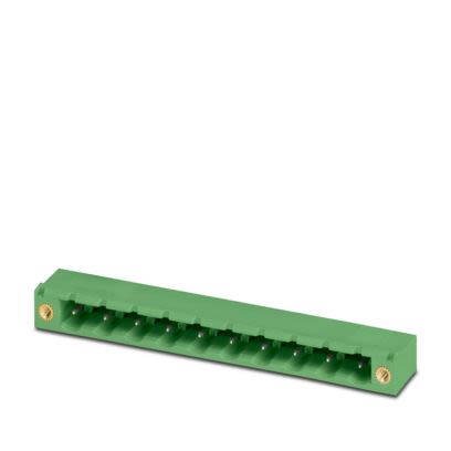 Phoenix Contact GMSTB Series Angled Wave Soldering Mount PCB Header, 10 Contact(s), 7.62 mm Pitch, 1 Row(s), Shrouded [1806300]; 489-050
