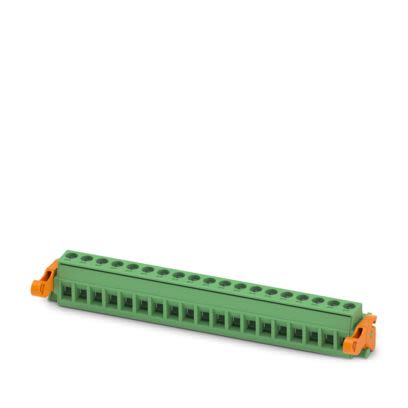 Phoenix Contact MSTB Series PCB Connector, 19-Contact, 5.08mm Pitch, Locking Jack, 1-Row, Screw Termination [1809050]; 489-073