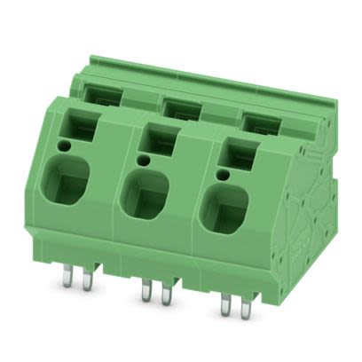 Phoenix Contact ZFKDSA Series PCB Terminal Block, 3-Contact, 15mm Pitch, Wave Soldering, 1-Row, Spring Cage Termination [1826004]; 489-091