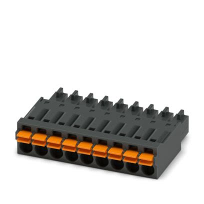Phoenix Contact FMC Series PCB Connector, 9-Contact, 3.5mm Pitch, 1-Row, Push In Spring Termination [1826758]; 489-094