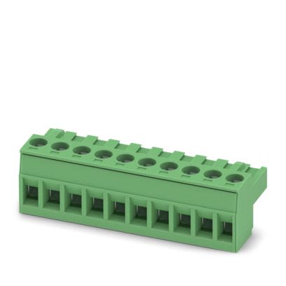 Phoenix Contact MSTBT 2 Series PCB Connector, 10-Contact, 5mm Pitch, 1-Row, Screw Termination [1779916]; 489-130