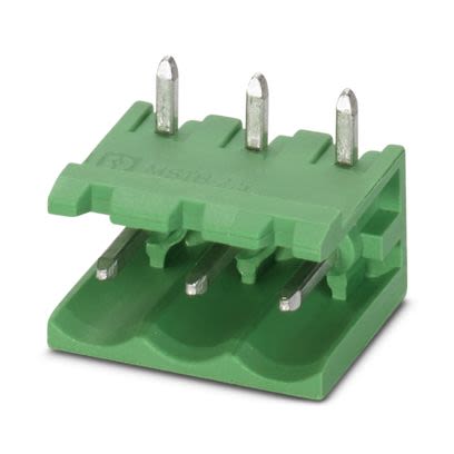 Phoenix Contact MSTB Series Right Angle Wave Soldering Mount PCB Header, 10 Contact(s), 5 mm Pitch, 1 Row(s), Shrouded [1783465]; 489-134