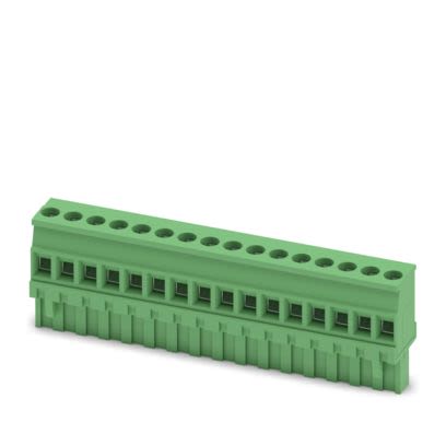Phoenix Contact MVSTBR Series PCB Connector, 16-Contact, 5mm Pitch, 1-Row, Screw Termination [1792155]; 489-162