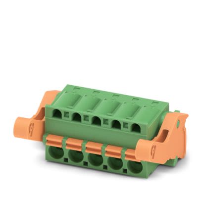 Phoenix Contact FKC Series PCB Connector, 5-Contact, 5.08mm Pitch, Locking Jack, 1-Row, Push In Spring Termination [1792546]; 489-164
