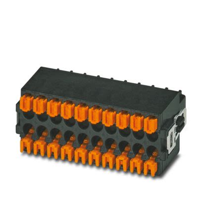 Phoenix Contact DFMC Series PCB Terminal Block, 5-Contact, 2.54mm Pitch, Push-In, 2-Row, Socket Termination [1715737]; 489-193