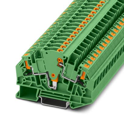 Phoenix Contact 1350426 PTVME 6/S GN Series Green, 6mm², 2-Level, Push In Termination [1350426]; 489-216