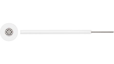 RND RND 475 Series White 0.75 mm² Hook Up Wire, 18 AWG, 100m, Silicone Insulation, RND 475-00493 [RND 475-00493]; 490-243