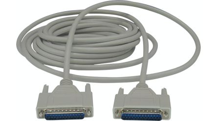 RND Male 25 Pin D-sub to Male 25 Pin D-sub Serial Cable, 6m PVC, RND 765 Series [RND 765-00041]; 490-257