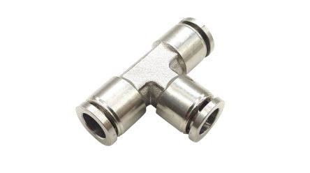 RND RND 425 Series T Fitting, Push In 10 mm to Push In 10 mm, Tube-to-Tube Connection Style, RND 425-00235 [RND 425-00235]; 491-034