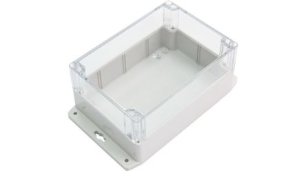 RND RND 455 Series Light Grey Polycarbonate General Purpose Enclosure, IP67, Light Grey Lid, 171 x 121 x 80mm [RND 455-01075]; 491-085