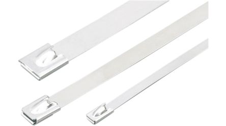 RND Cable Ties, 360mm x 12 mm, Steel Stainless Steel [RND 475-00732]; 492-331