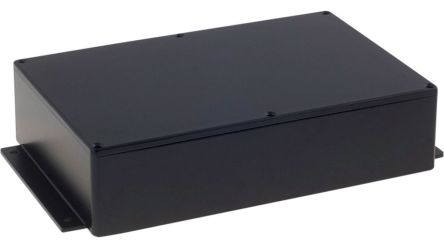 RND RND 455 Series Black Aluminium Alloy General Purpose Enclosure, IP66, Flanged, Black Lid, 222.3x146.1x55.5mm [RND 455-00838]; 492-362