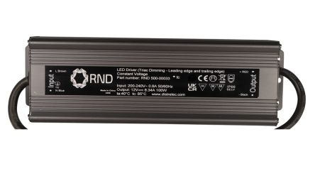 RND LED Driver, 12V Output, 100W Output, 8.33A Output, Constant Voltage Dimmable [RND 500-00033]; 492-473