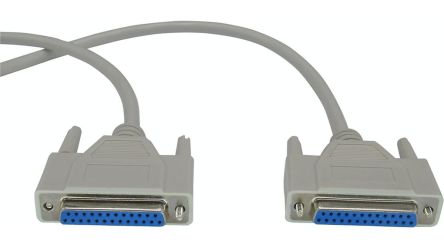 RND Female 25 Pin D-sub to Female 25 Pin D-sub Serial Cable, 3m PVC, RND 765 Series [RND 765-00043]; 492-582