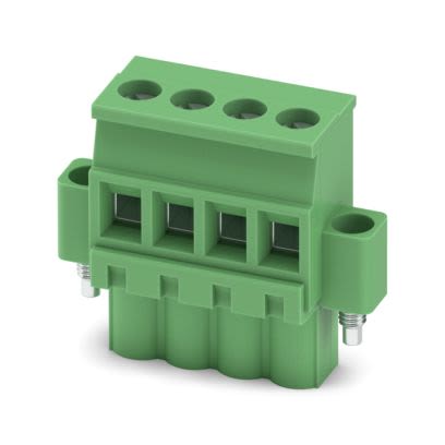Phoenix Contact MVSTBW 2 Series PCB Terminal Block, 4-Contact, 5mm Pitch, Push-In, 1-Row, Socket Termination [1835300]; 492-685