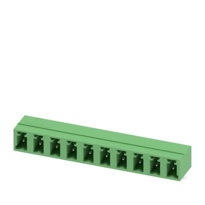 Phoenix Contact MC Series Straight Wave Soldering Mount PCB Header, 10 Contact(s), 5.08 mm Pitch, 1 Row(s), Shrouded [1836260]; 492-689